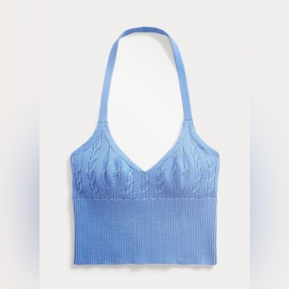 Blue Knit Women's Top